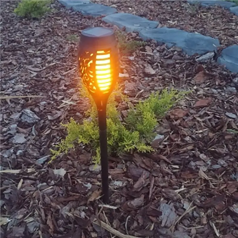 8 Pcs LED Solar Flame Light Lamp Flickering Waterproof Garden Decoration Landscape Lawn Lamp Path Lighting Torch Outdoor