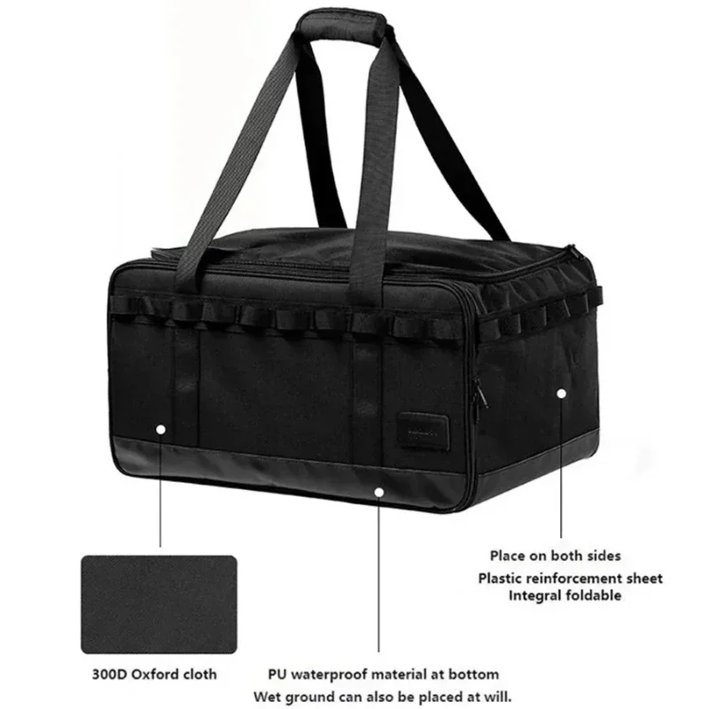 BLACKDOG Equipment Adjustable Partition Waterproof Storage Travel Organizer 300D Oxford Outdoor Large Bag CampingClothBag