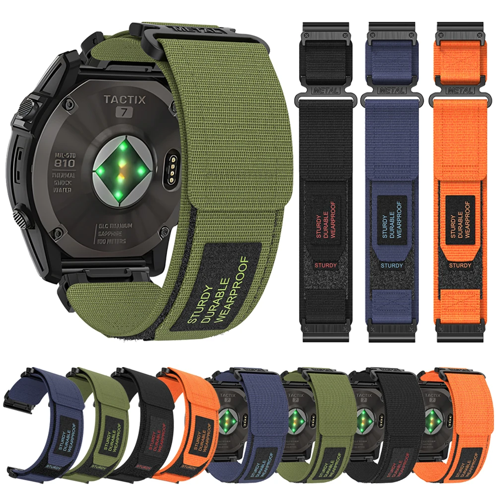 

Спортивный нейлоновый ремешок 22 мм 26 мм для Garmin Descent Mk3i 51 мм Mk2 браслет для Garmin Enduro 2 MARQ/Epix Gen 2 Band Quick Accessorie