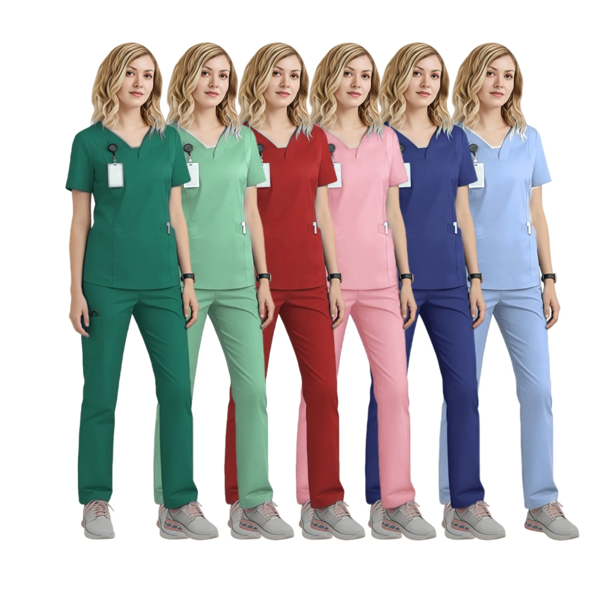 conjunto-de-uniforme-medico-feminino-blusa-de-manga-curta-e-calca-para-cirurgia-hospital-dentista-veterinario-e-pet-shop