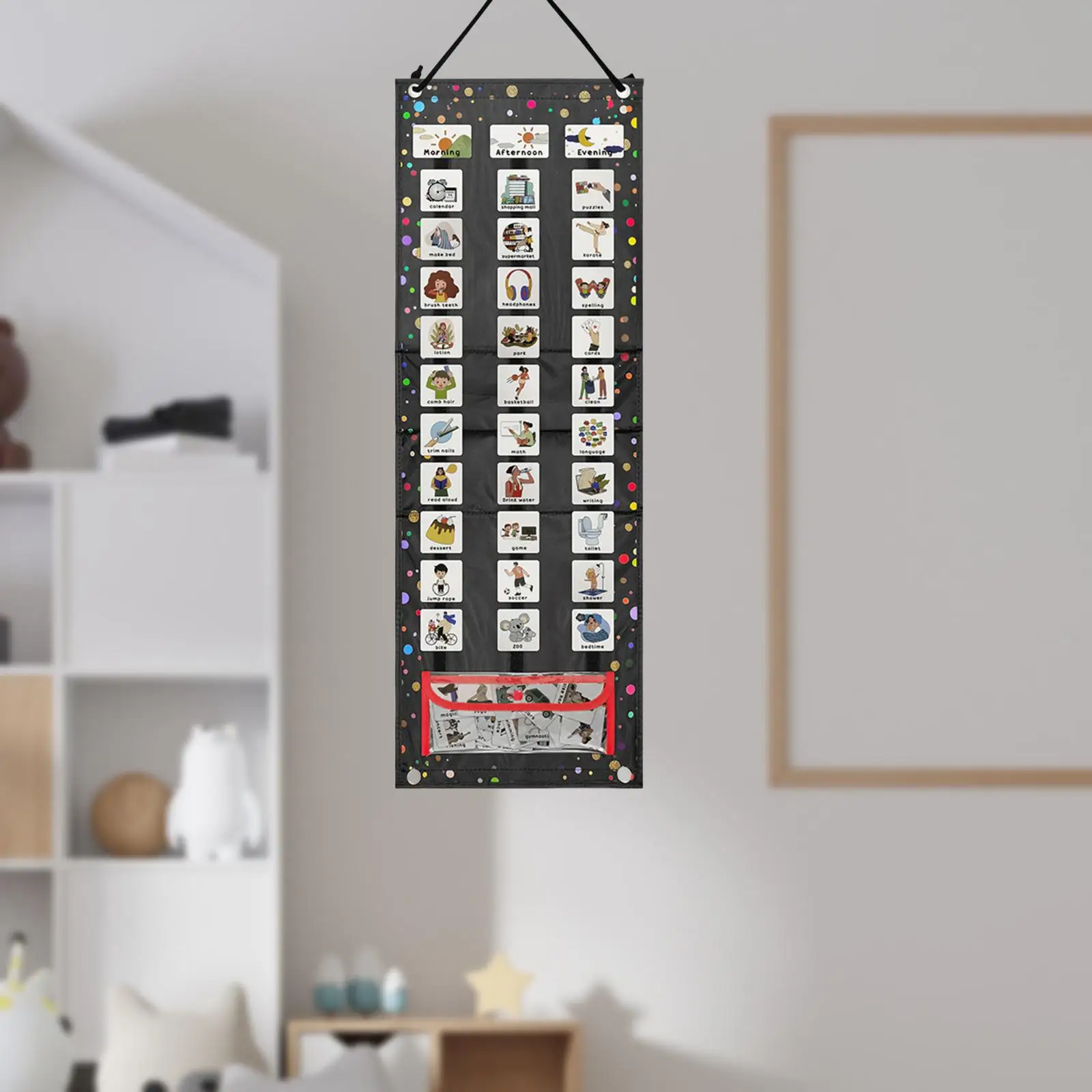 Visual Schedule for Kids with 63 Cards Daily Task Scheduler Communication Cards Wall Planner Planning Board for Home Classroom