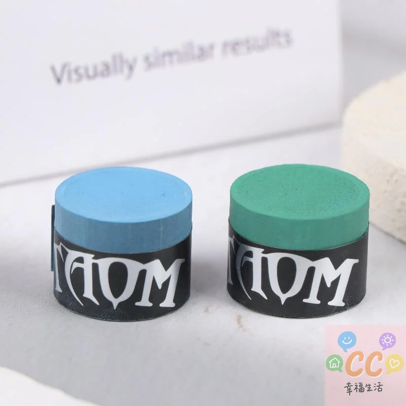 NUOVO 1 pezzo di gesso da biliardo professionale 1 pezzo, polvere ad alto impugnatura con custodia, gesso antiscivolo con punta per stecca per snooker e allenamento in piscina