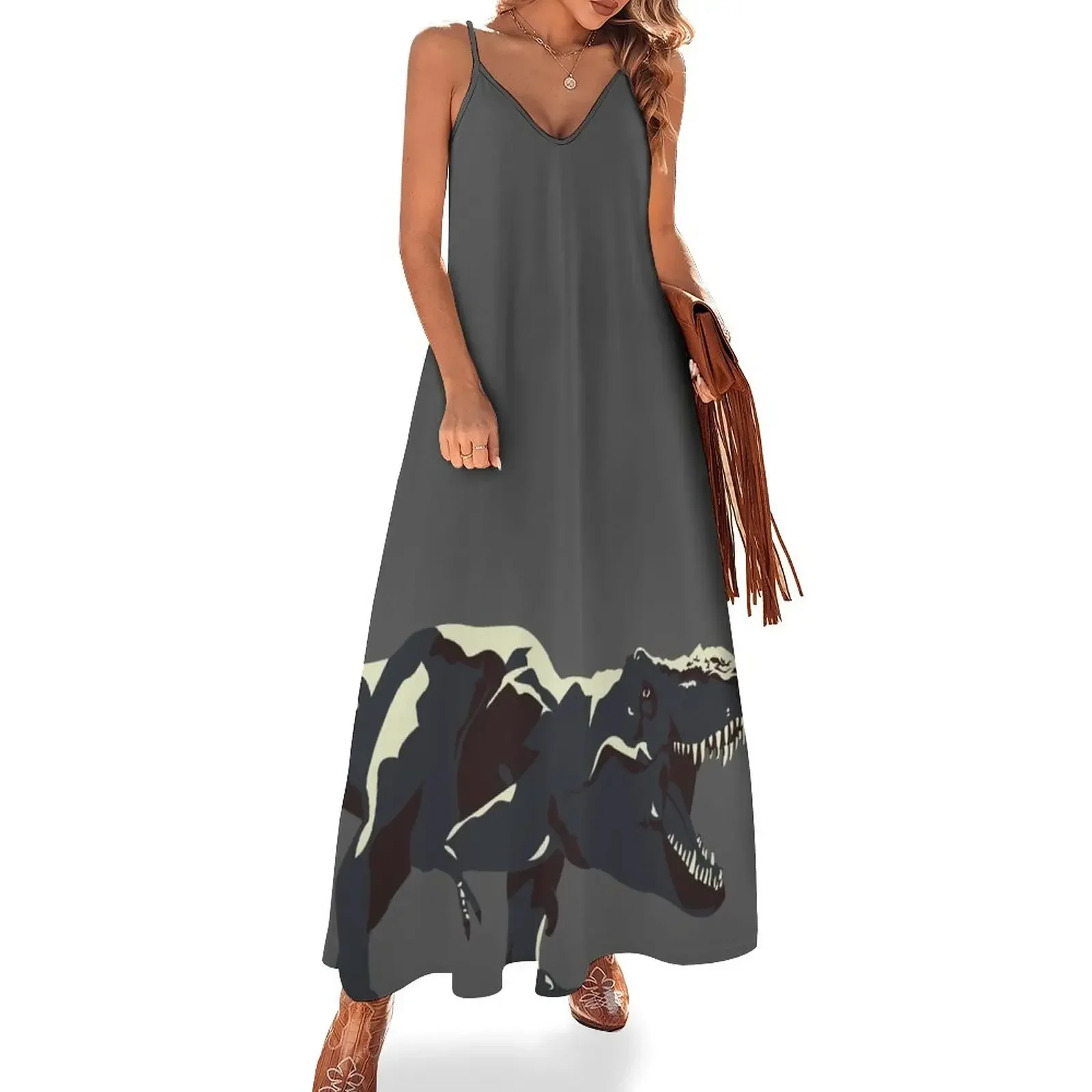 

T Rex Roar Sleeveless Dress summer dresses luxury dress Dress