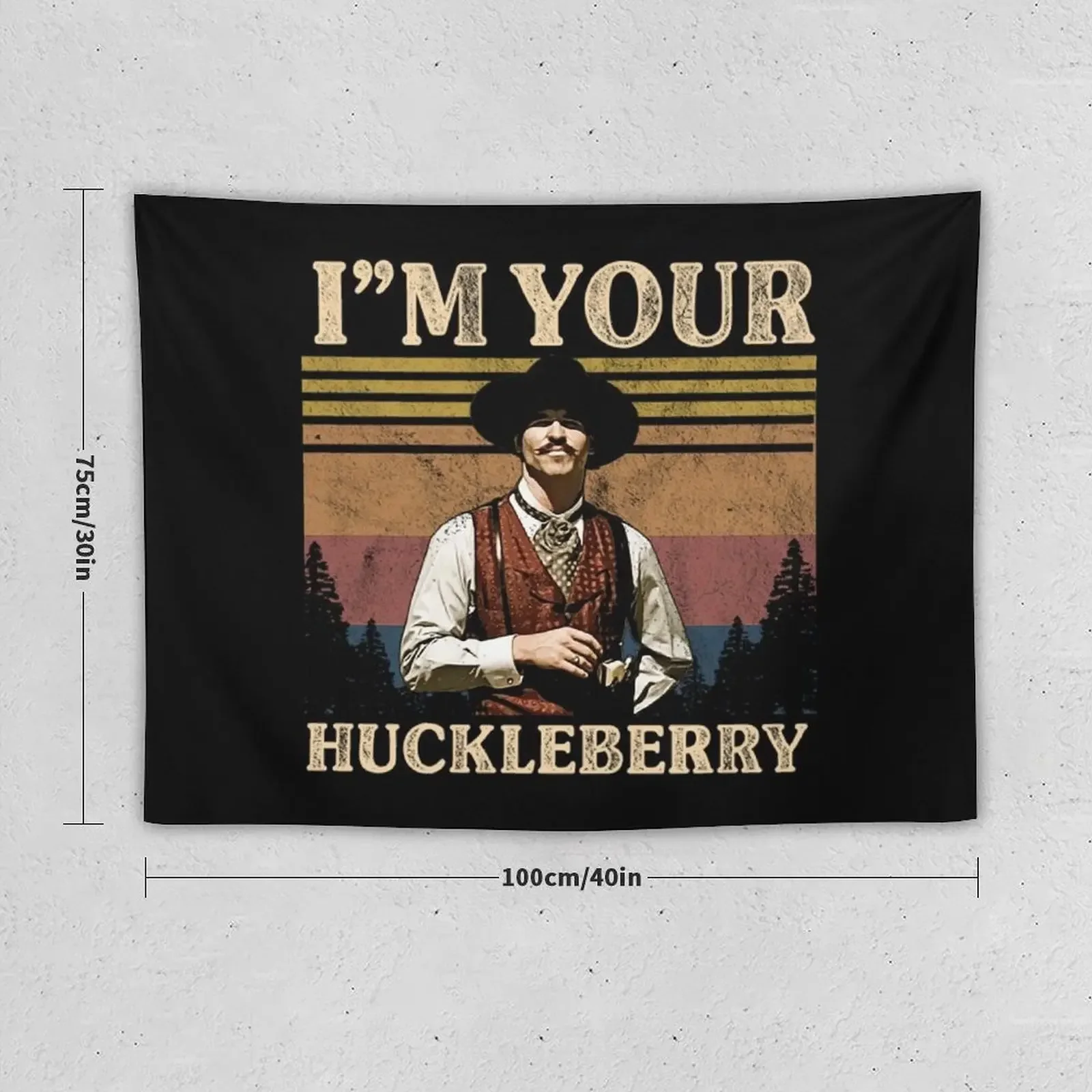 Doc Holliday T-ShirtDoc Holliday I'm Your Huckleberry Tapestry Room Decor Decorations For Room Wallpaper Tapestry