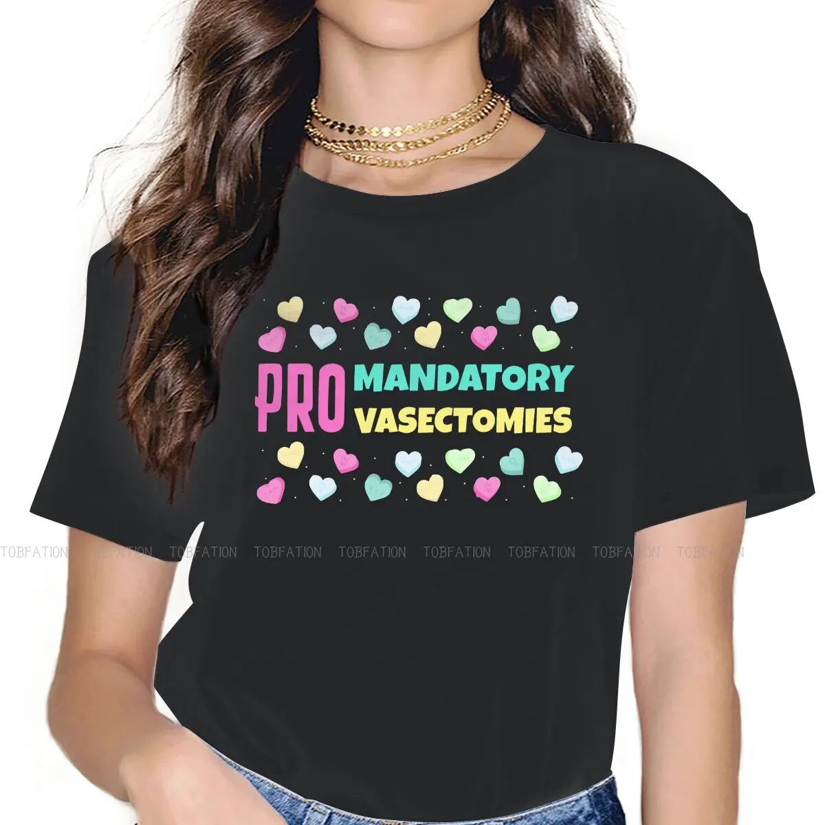 Pro Mandatory vasectomies  Women Clothes Pro Choice Oversized T-shirt Harajuku Vintage Female Blusas