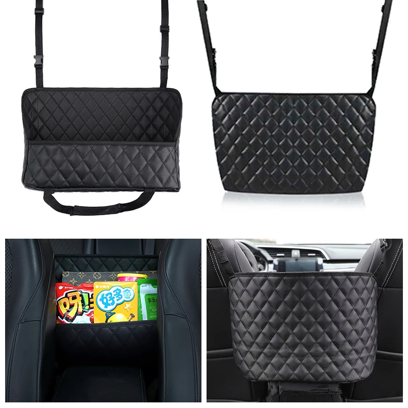 PU Leather Auto Interior Stowing Tidying Multifunction Seat Back Bag Car AccessoriesCar Seat Storage Organizer Handbag Holder