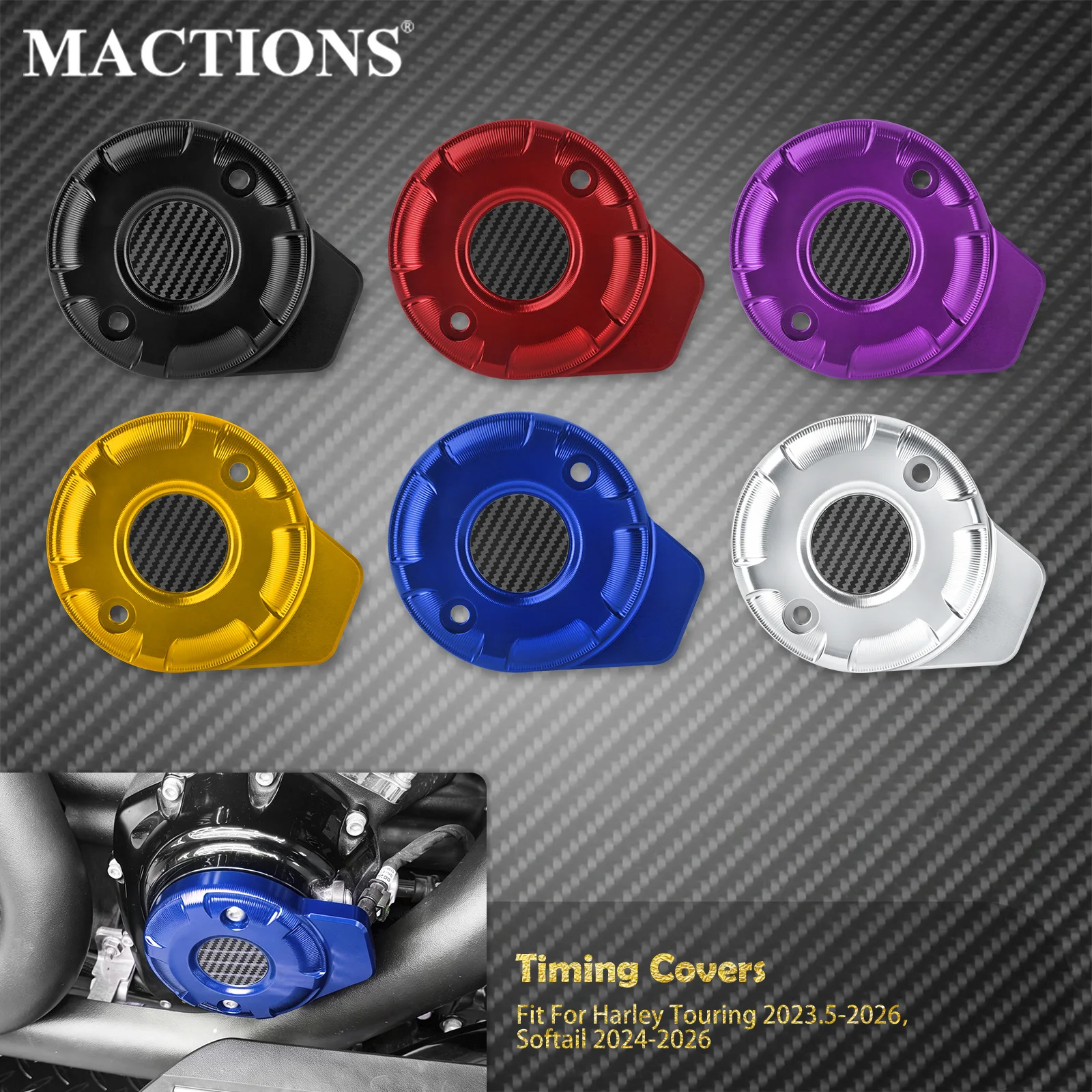 Motorcycle Timing Cover CNC Timer Cam Covers For Harley Softail Fat Boy Breakout FLHXU 25-Up Touring 23-26 CVO Road Street Glide