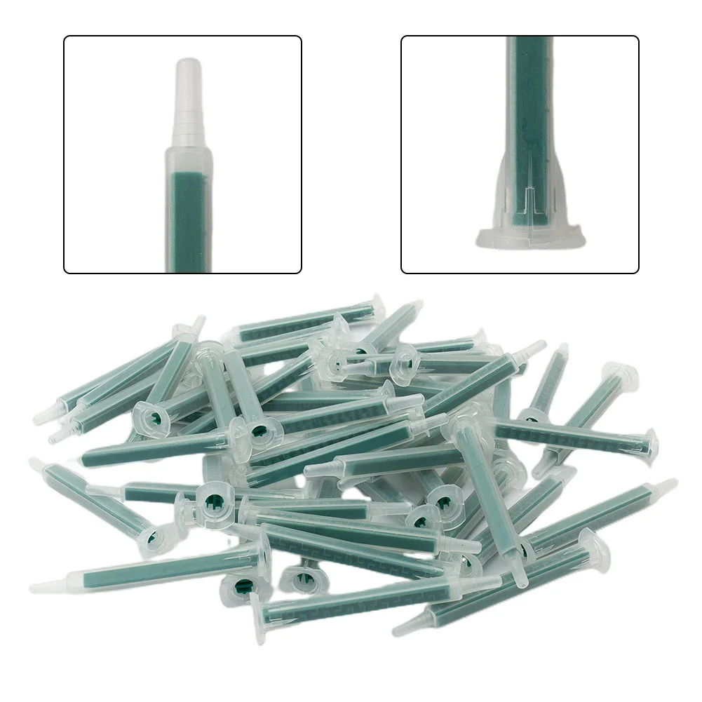 50pcs 83mm AB Mixing Hose Rubber Mixing Pipe Glue Dispensing Syringes Tool Accessories For Sealing Filling Removing Bonding