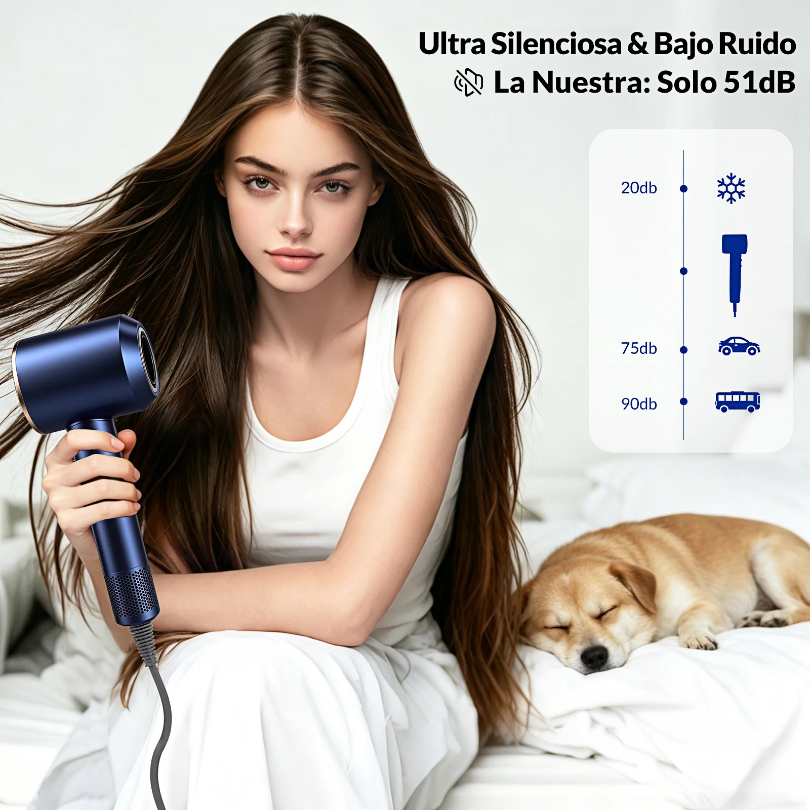 Ionic Hair Dryer 5 In 1 With Diffuser Professional Hair Care Appliances Women Salon Barber Leafless Hairdryer Super Hair Dryer