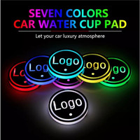 Car Cup Holder LED Light Car Cup Pad Colorful Light Coaster For Hyundai I30 Ix25 Tucson IX35 Santa Fe Azera Creta Sonata Solaris