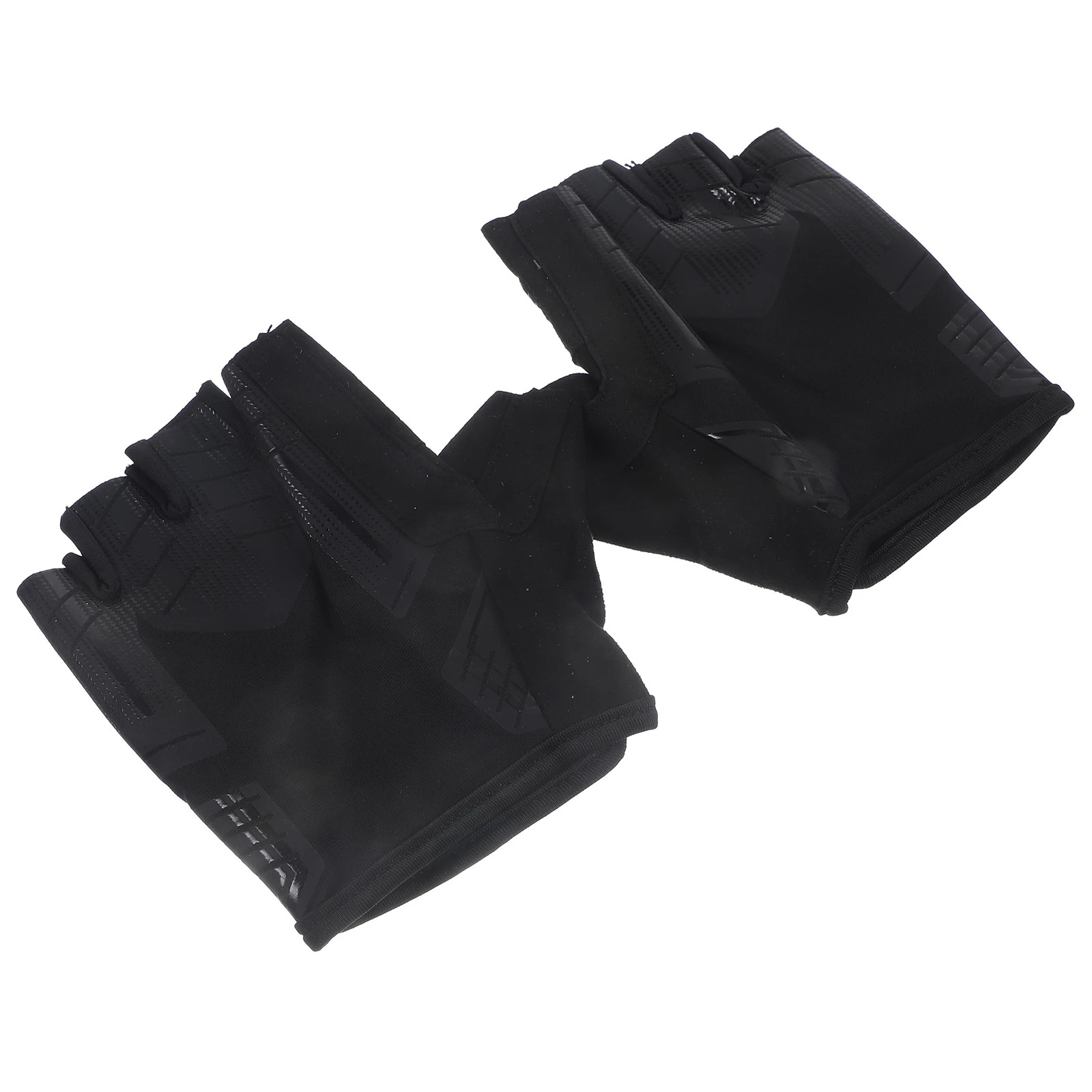 

Riding Gloves Durable Comfortable Finger Vents Black Half for Training Sports Bicycle Fishing Anti Skid Gloves