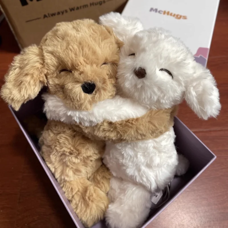 Mchugs Hugging Puppy Plush Toy Soft Cuddly Stuffed Animal Comforting Pillow Soothing Couples  Best Buddies Lovers Partners