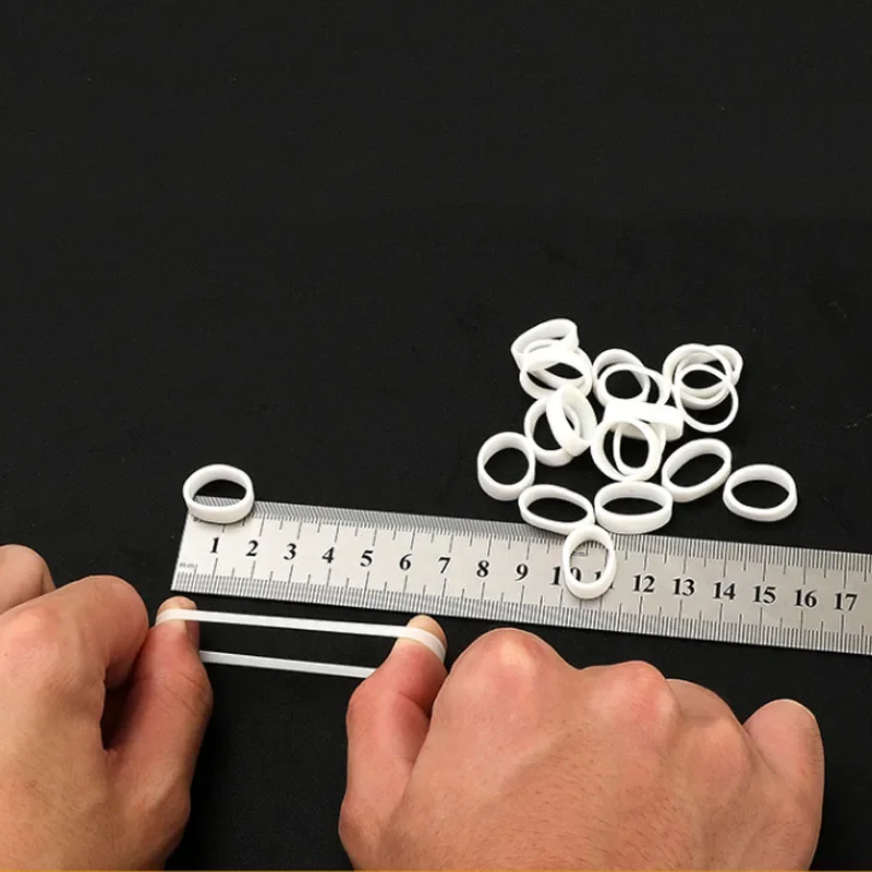 White High Elastic Rubber Bands Diameter 15mm-60mm Width 5mm Stretchable Sturdy Rubber Rings Data cable fixing strap