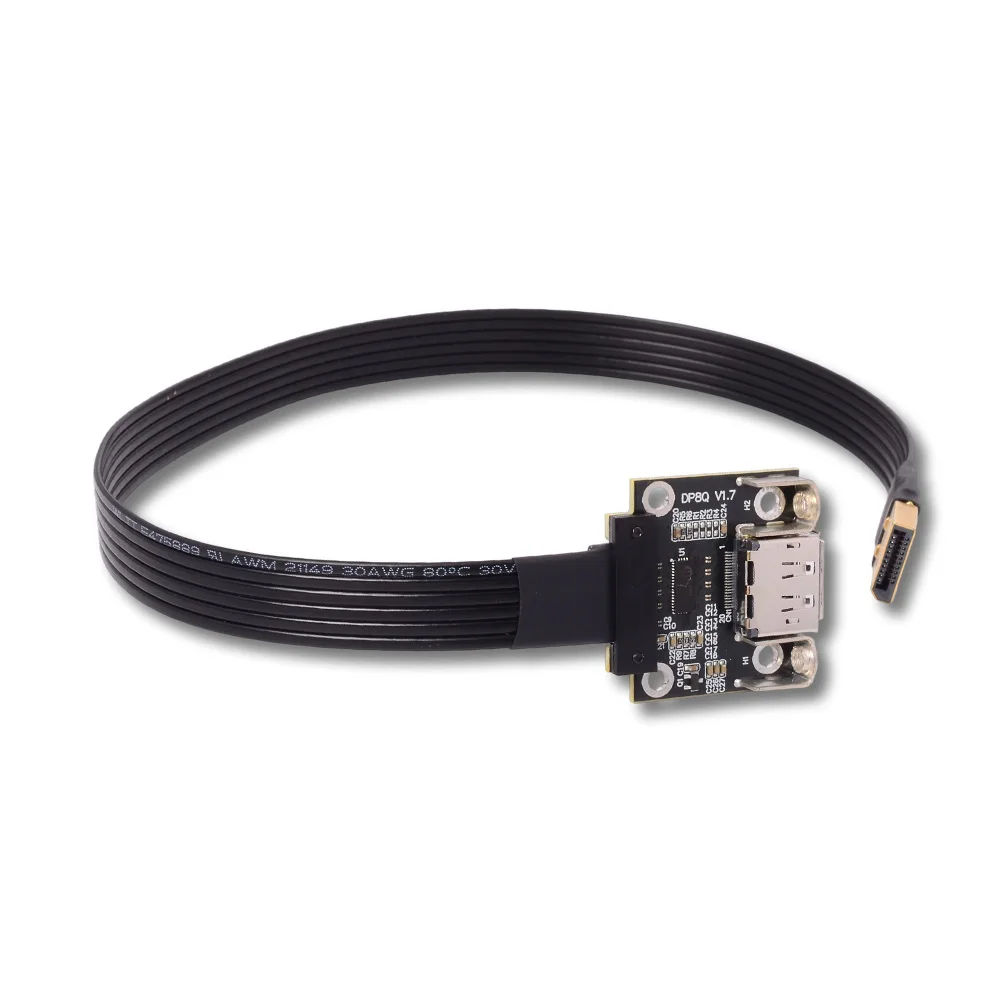 ADT-Link P5A-P8Q Male-to-Female Extension Cable DisplayPort DP1.2/1.4/2.1 Corner Connection Graphics Card GPU Video Laptop Wire