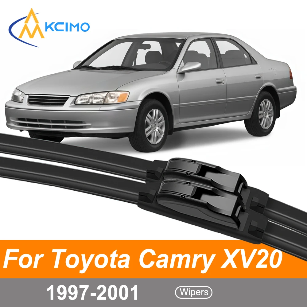 

Complete Front Set Wiper Blades For Toyota Camry XV20 1997-2001 Flat Blades Easy Clip Installation Quiet Clear Wipers