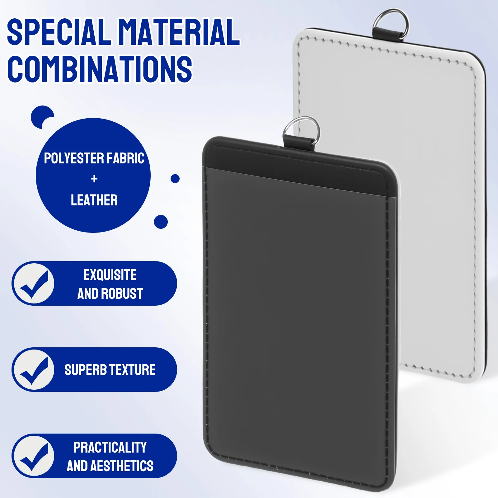 20 قطعة للجنسين حامل الهوية التسامي نقل الحرارة طباعة عمودي حامل بطاقة الهوية الجلدية لرجال الأعمال الموظف طالب الطبيب