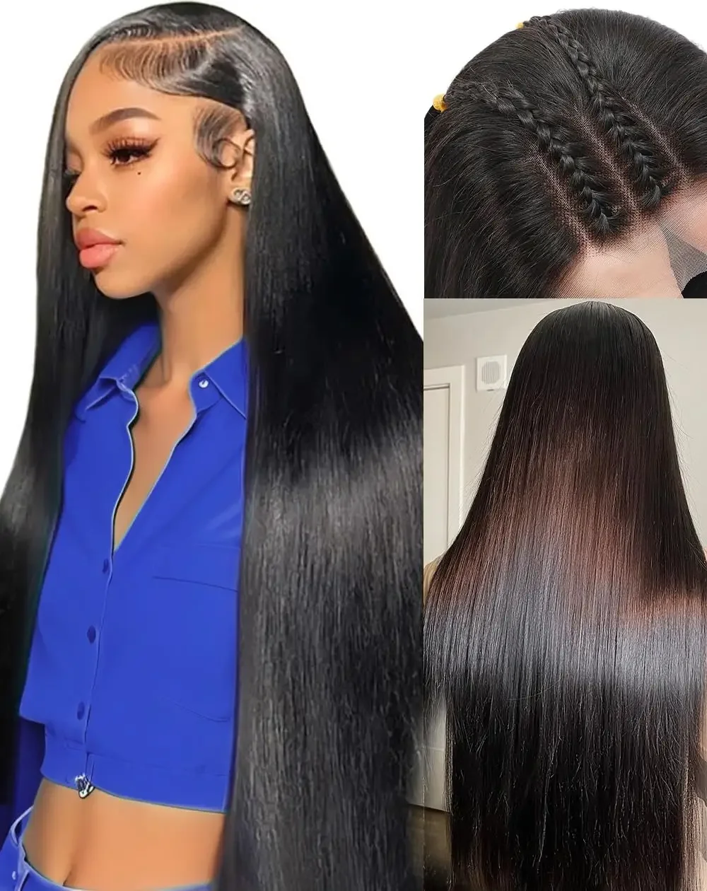 

Sealusa 30 Inch 13x6 Lace Front Wigs Human Hair Real 100% Virgin Hair Can Last 6-9 Months Life Straight Human Hair Wig 200% Dens