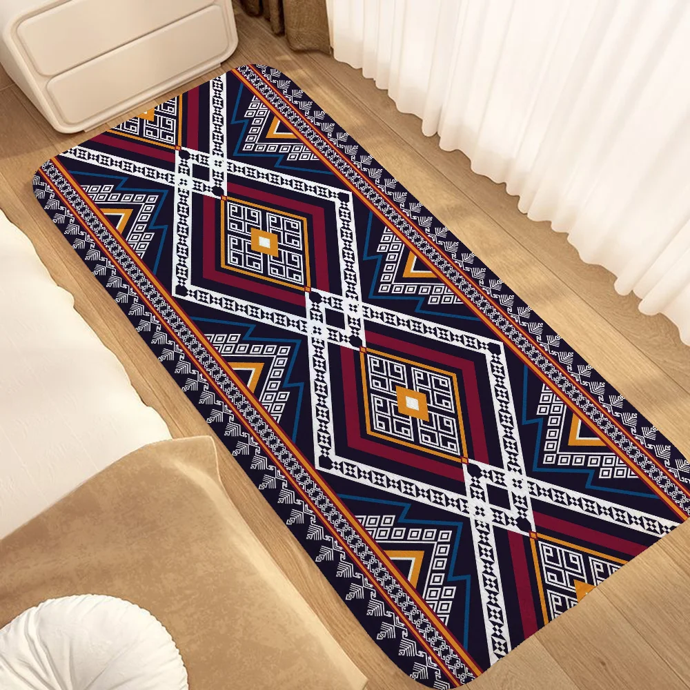 Geometric Ethnic Carpet for Bathroom Mats Kitchen Rug Mat Welcome Offers Things to the Room Decoration Items Entrance Doormat