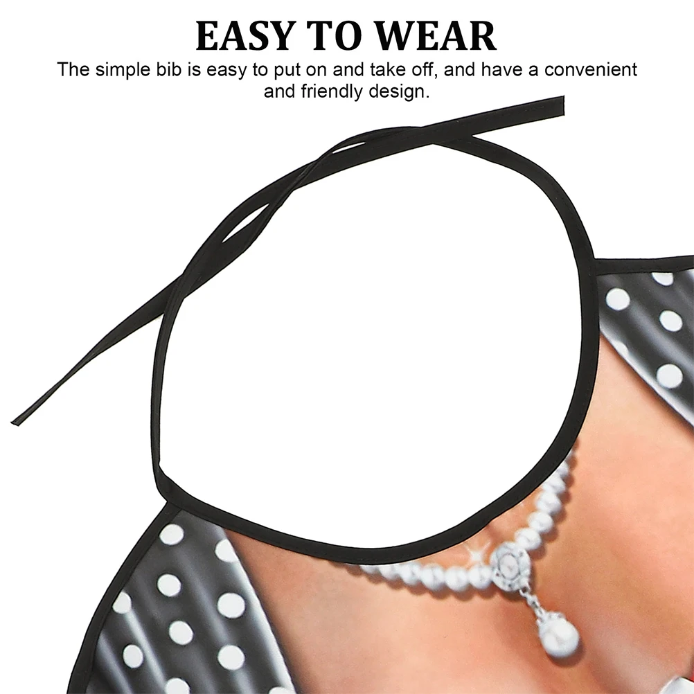

2Pcs Creative Funny Bib Washable Reusable Adult Bib for Hot Pot Kitchen Party Prank Decorative Apron Restaurant Use