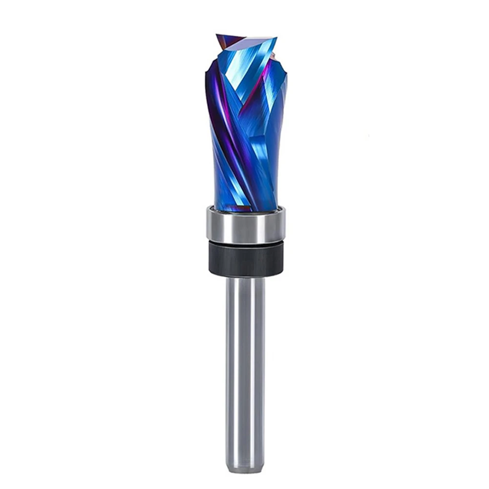 

For Pattern Work Compression Trim Cutter Flush Trim Router Bit 1 4 Inch Shank Size 2 Flute Design Cleans Edges Efficiently