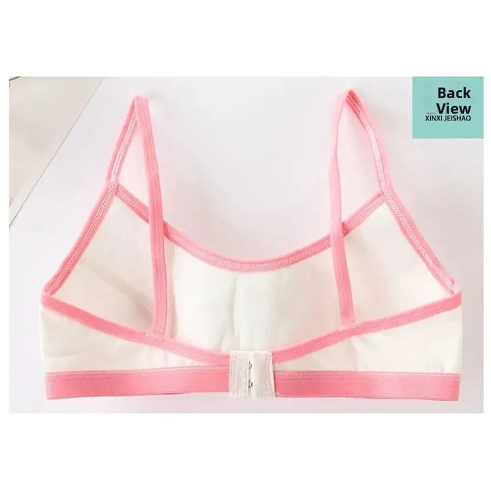 1Pcs Cotton Teenage Bra Breathable Comfortable Bra for Girls Back Closure Double Shoulder Strap Girl Development Bra Tops