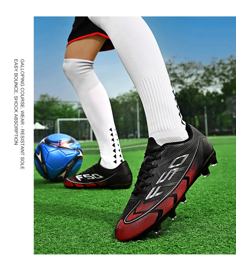 Neue Herren-Fußballschuhe Futsal High Ankle Atmungsaktiv Rutschfest Hochwertige Ultraleichte Fußballschuhe Sportschuhe für Outdoor-Wettkämpfe – Detail 5