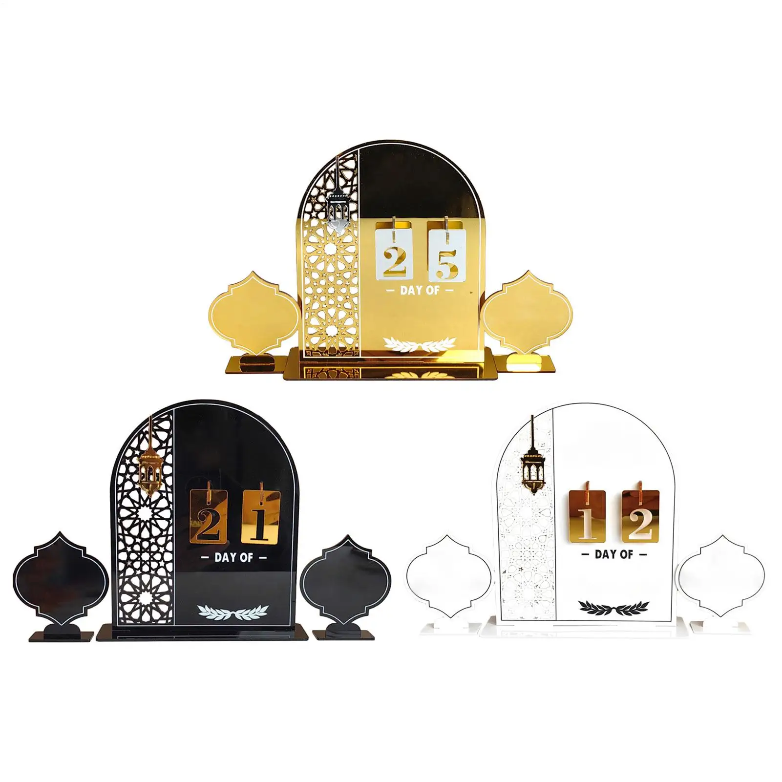 Ramadan Countdown Calendar Table Decoration Middle Eastern Festivals Countdown Decor Advent Acrylic Tabletop Decor