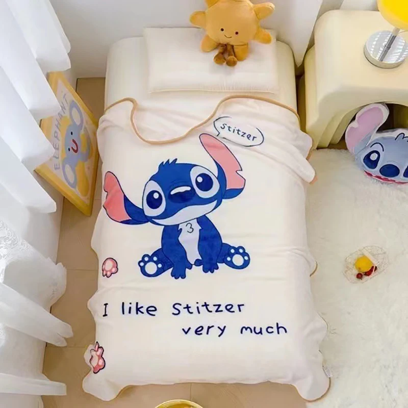 Stitch minnie lotso margarida winnie the pooh pato donald bonito impresso algodão lençóis dos desenhos animados cobertor de ar condicionado