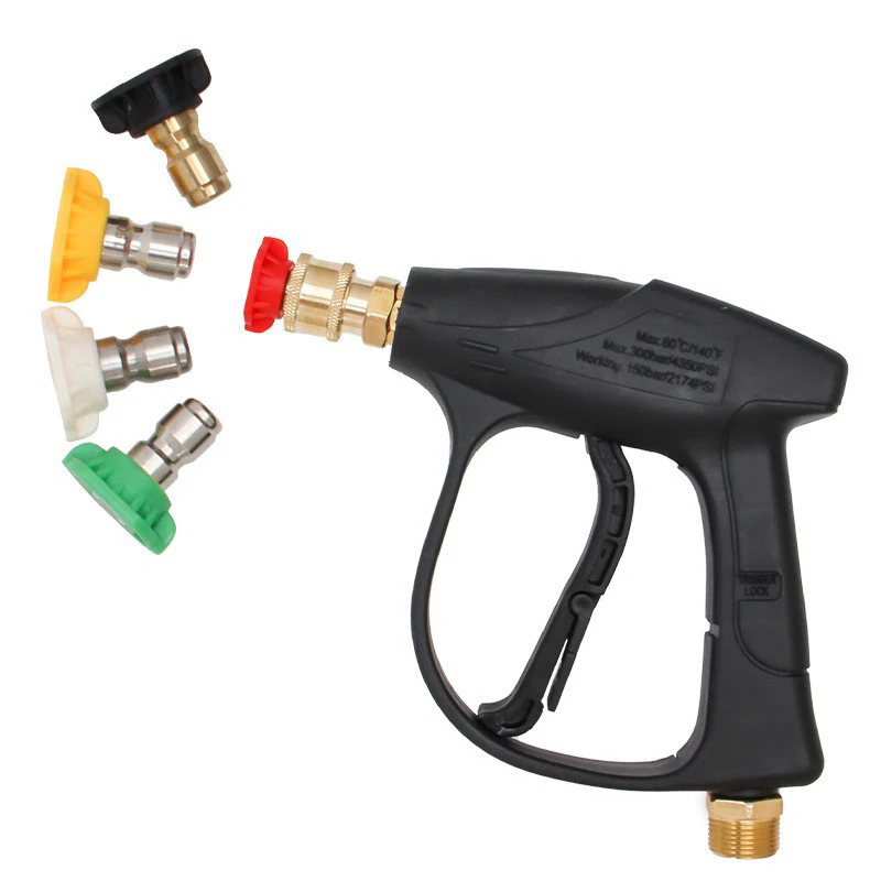 SEAMETAL High Pressure Car Wash Water Gun Aluminum Core Fan Shaped Quick Connector Nozzles Five Color for Car Wash Accessories