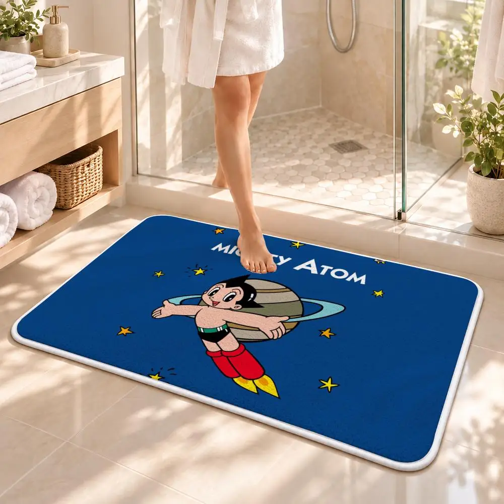 M-Mighty A-Atom Floor Mat Flannel Rug Soft Non Slip Door Mat for  Bedroom Living Room Entryway Home Decor Gift