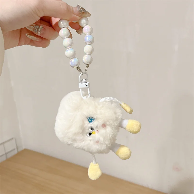 Модный пушистый мягкий плюшевый рождественский чехол для наушников Apple AirPods 4 1 2 Pro 3, меховой милый защитный чехол для наушников