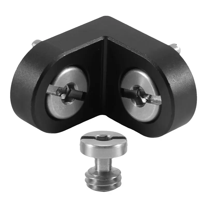 A36T-1/4 3/8 Screw Extension 90° Right Angle Mount Adapter For Tripod Monitor Video Image Transmission DSLR Camera Cage