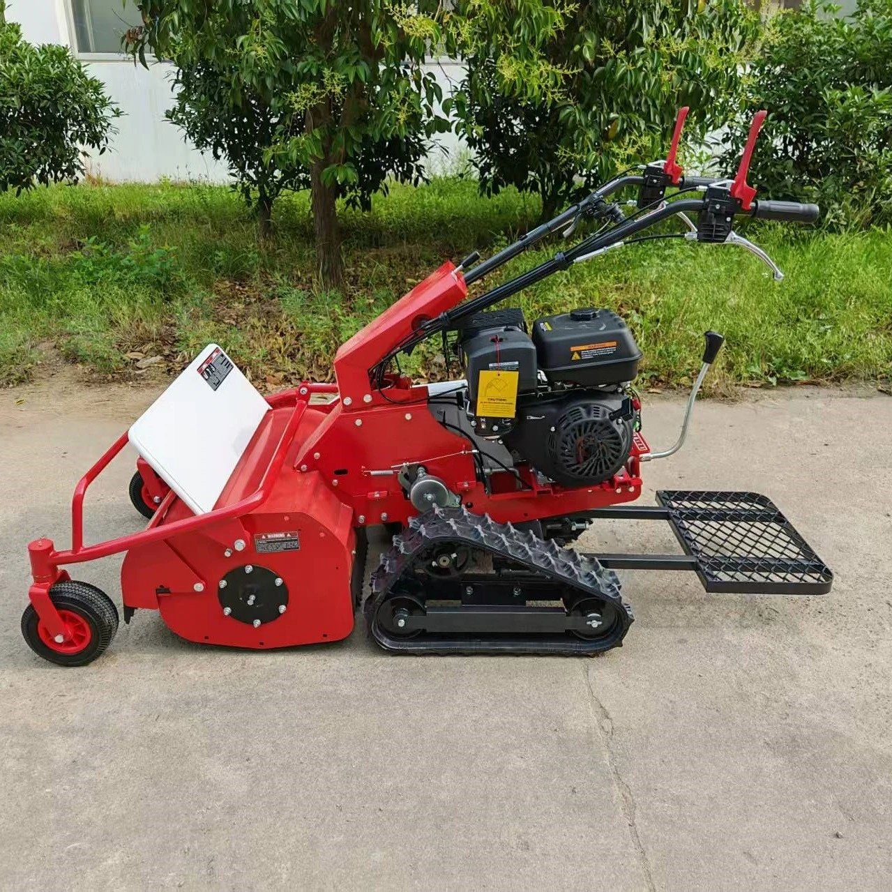 Industrial Self-Propelled Grass Crushing Mower, Heavy-Duty Flail Shredder Equipment for Agricultural Orchard Field Weeding