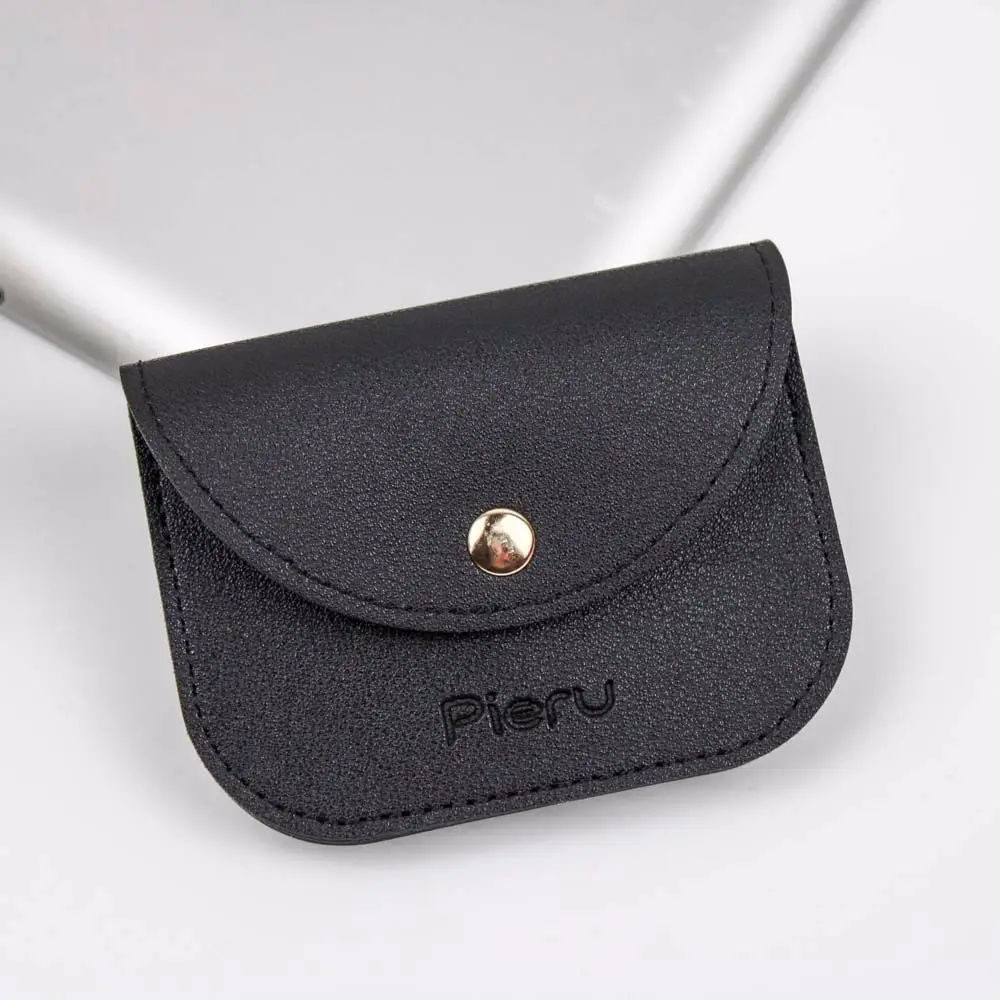 Women Men Travel Macaron Color Small Lipstick Pouch Jewelry Organizer Leather Coin Purse Earphone Holder Mini Wallet Key Bag