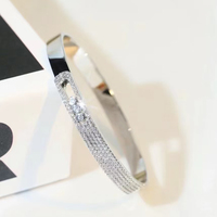 Luxury French Jewelry MOVE Bracelet 925 Silver Classic Slide Bracelet Exquisite Women Fashion Simple Party Valentine's Day Gift