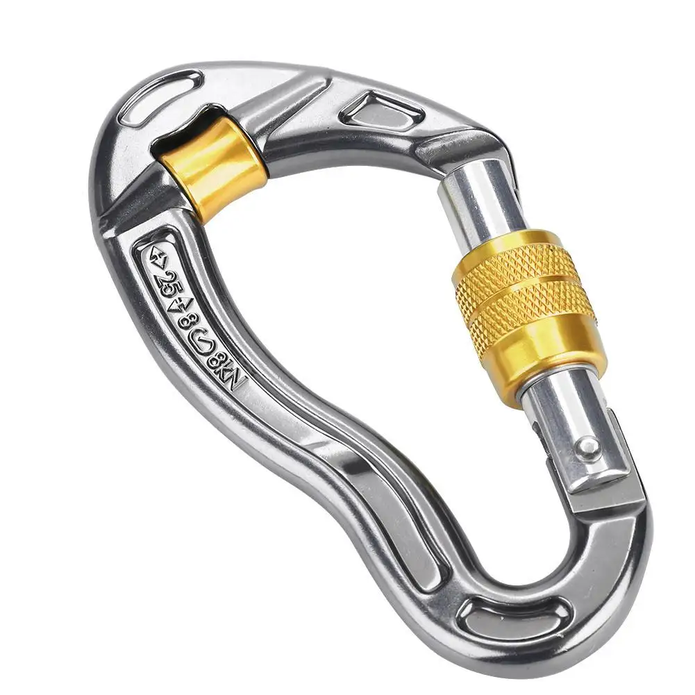 

25KN Screw Lock Carabiner Hook for rock Climbing, Mountaineering & Rescue Gear