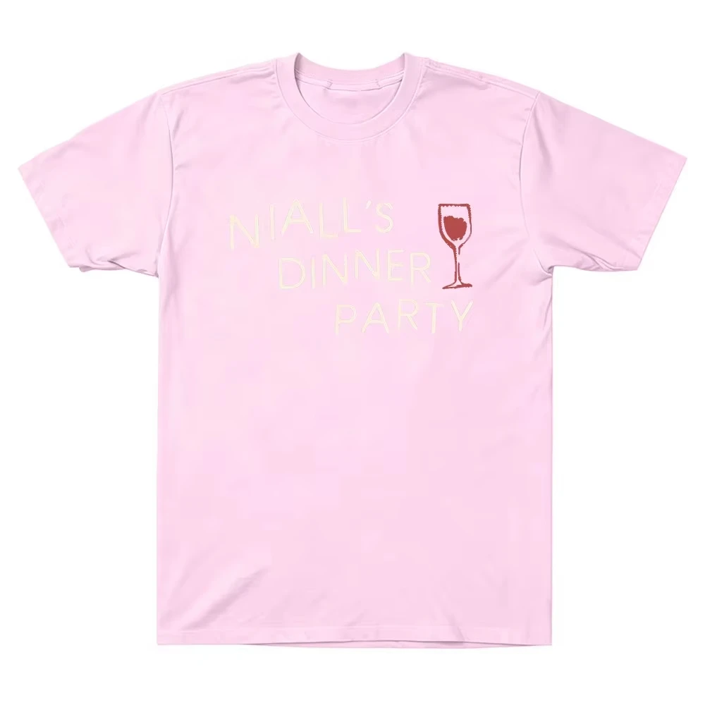 2026 New Men Women Dinner Party Wine Glass Text Graphic T-Shirt Unisex Cotton Loose Casual Tee