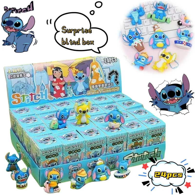 

Disney Stitch Q версия фигурка слепая коробка креативная ценная DIY мальчик и девочка демонтаж Le мультфильм брелок орнамент подарки