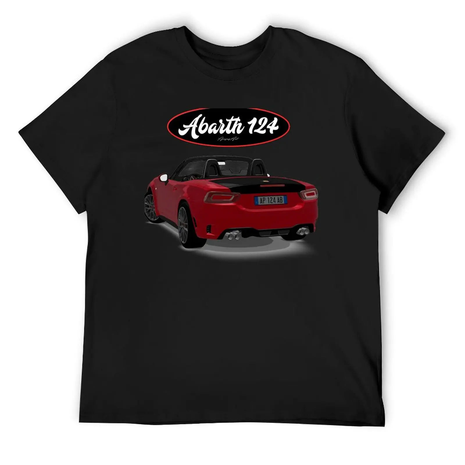 ABARTH 124 Rosso Back T-Shirt shirts graphic tees blue archive street wear mens funny t shirts