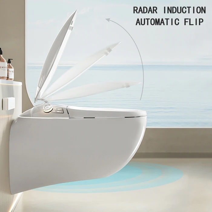 Modern style wall-mounted bathroom smart toilet automatic flushing smart toilet bathroom smart toilet