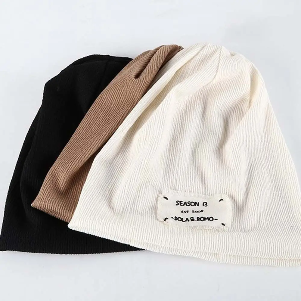 الهيب هوب أزياء كل مباراة الكورية نمط بلون الرجال قبعة الجمجمة التراص بونيه المرأة قبعة محبوك قبعة #2