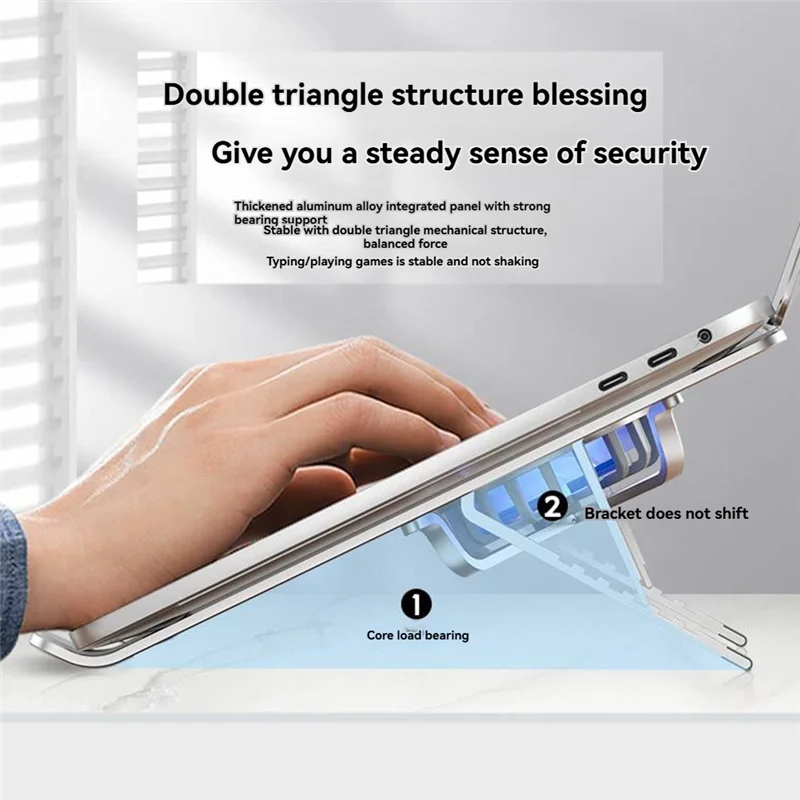 

Suitable Foldable Laptop Stand With Cooling Fan Cooler Pad For Tablet Enhanced Cooling Support And Portable Design D