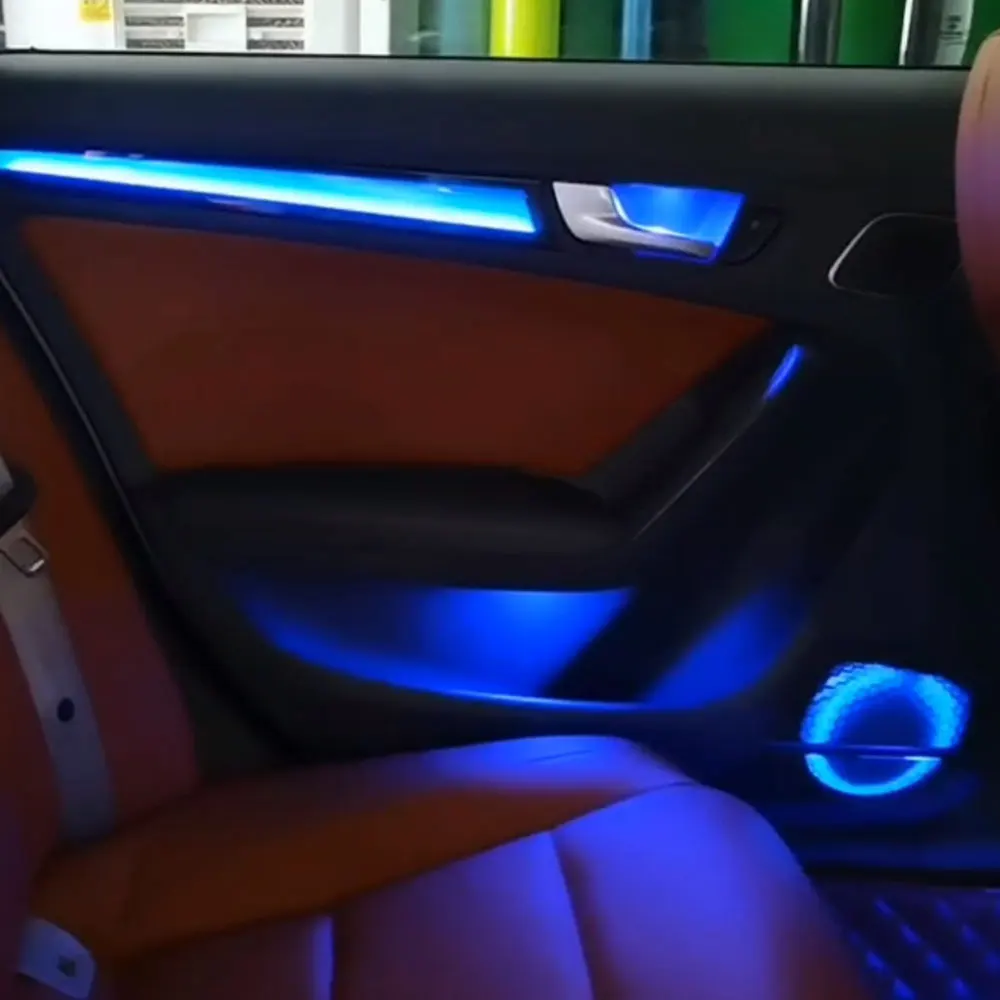 09-16 أودي A4 الظل الديناميكي الضوء المحيط 19 في 1 ضوء السيارة الداخلي المحيط
