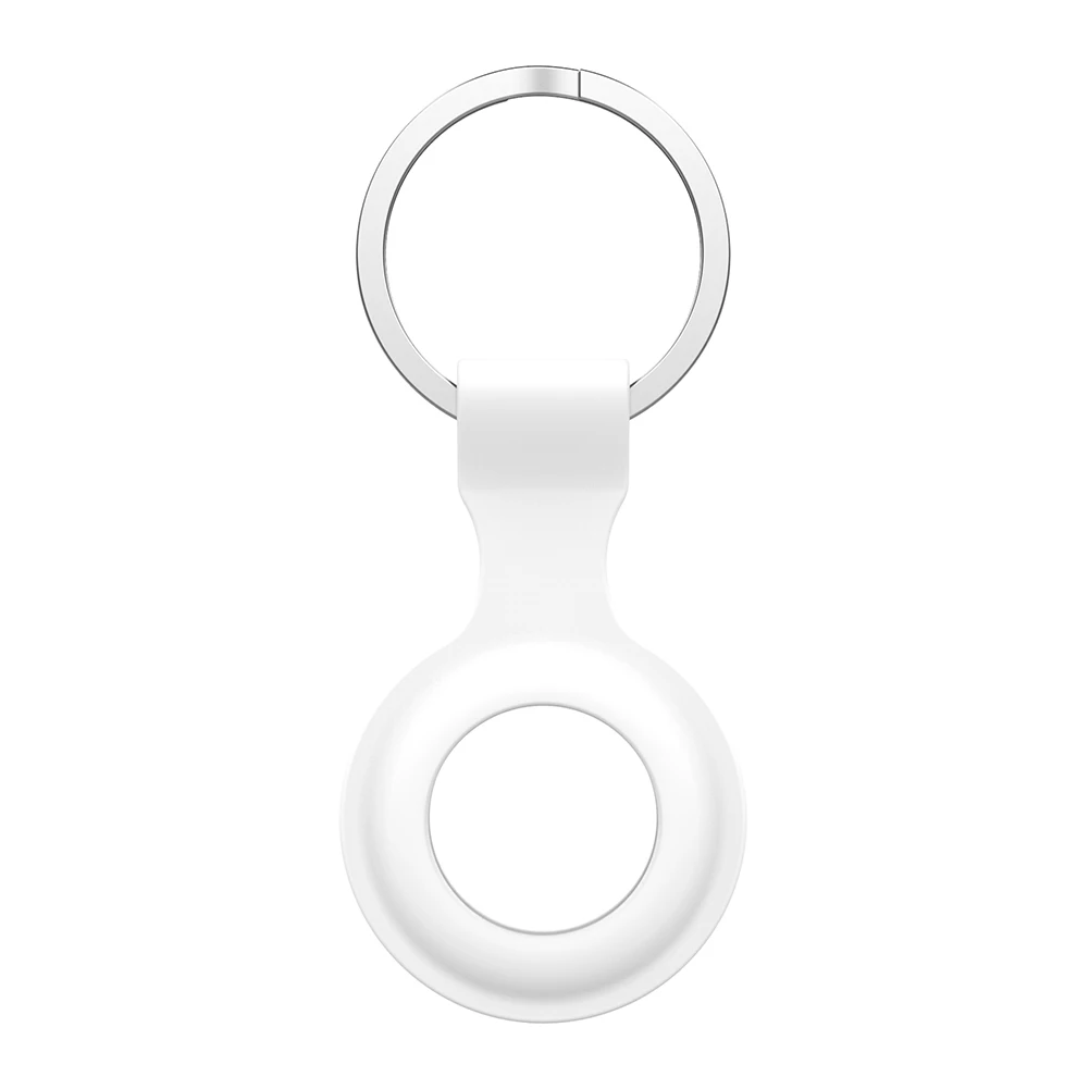 Tracker Locator Stickers Silicone Case Anti-lost Protective Sleeve with Keychain Mount Soft Cover Protector for Apple Airtags
