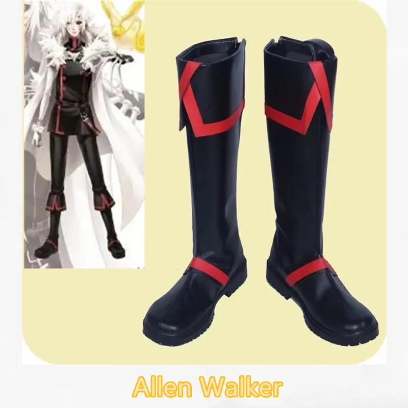 

JP Anime D Gray-man Allen Walker Yu Kanda Косплей Костюм Обувь Аниме Карнавальная вечеринка Сапоги на Хэллоуин Сапоги из искусственной кожи