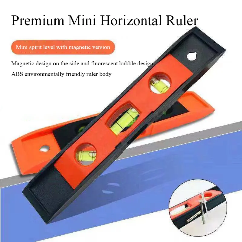 3 in1 Portable Spirit Level 3 Bubble ABS Shell Level Meter Multifunctional Strong Magnetic Home Leveling Measurement Hand Tools