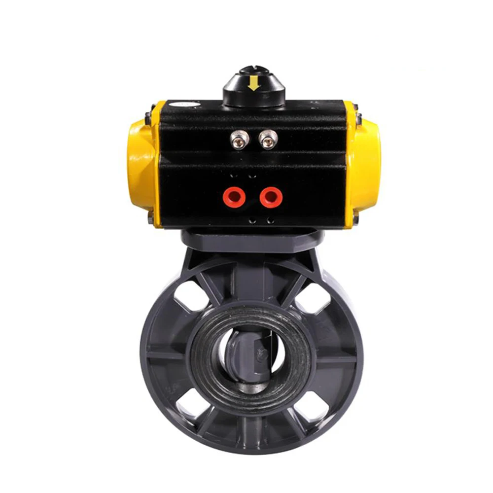 Electro-Pneumatic Non Returnable Air 3 Way Pneumatic Sanitary Butterfly Valve