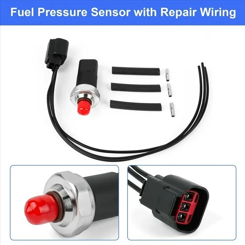 AYV For Fuel Pressure Sensor BC3Z-9S599-C with Repair Wiring Kit for F-250 F-350 F-450 F-550 2012-2016 6.7L Diesel Engines