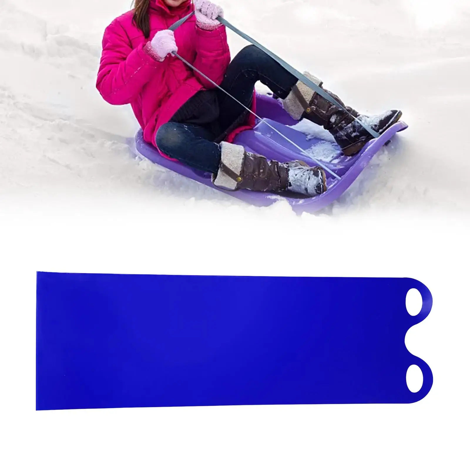 Polymères de toboggan à neige flexible Lea, traîneau pliable 506, traîneau à neige enroulable