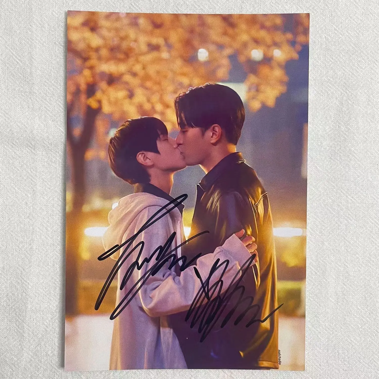 

Korean Drama Semantic error Park Qihan Park Zacan Self signed photo 6-inch non printed birthday gift